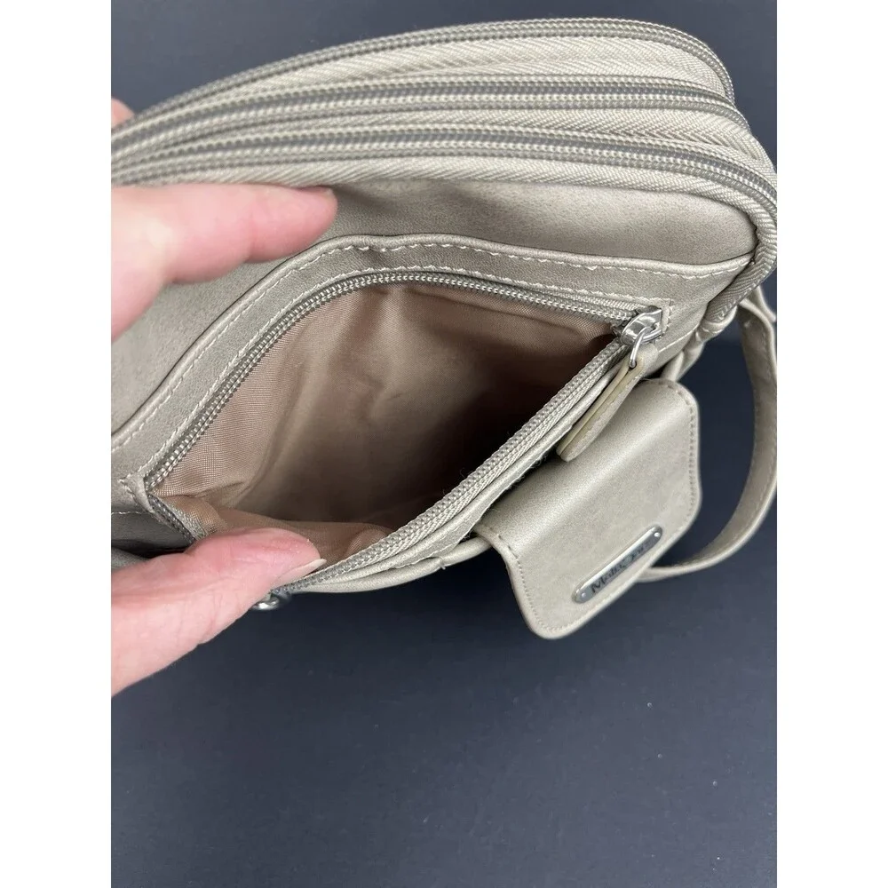 Multisac North South Ziparound Crossbody Bag Beige Organizer‎ Multi Pocket